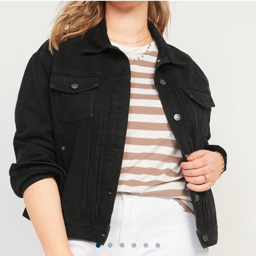 Old Navy Women's Black Jean Jacket